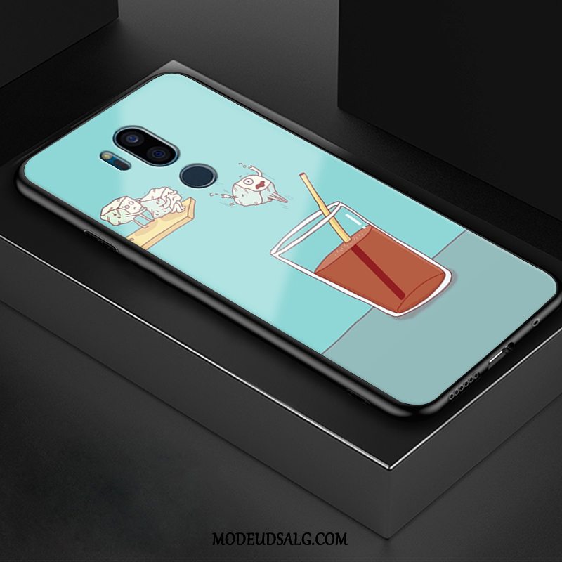 Lg G7 Thinq Etui Beskyttelse Blå Kunst Trendy Glas