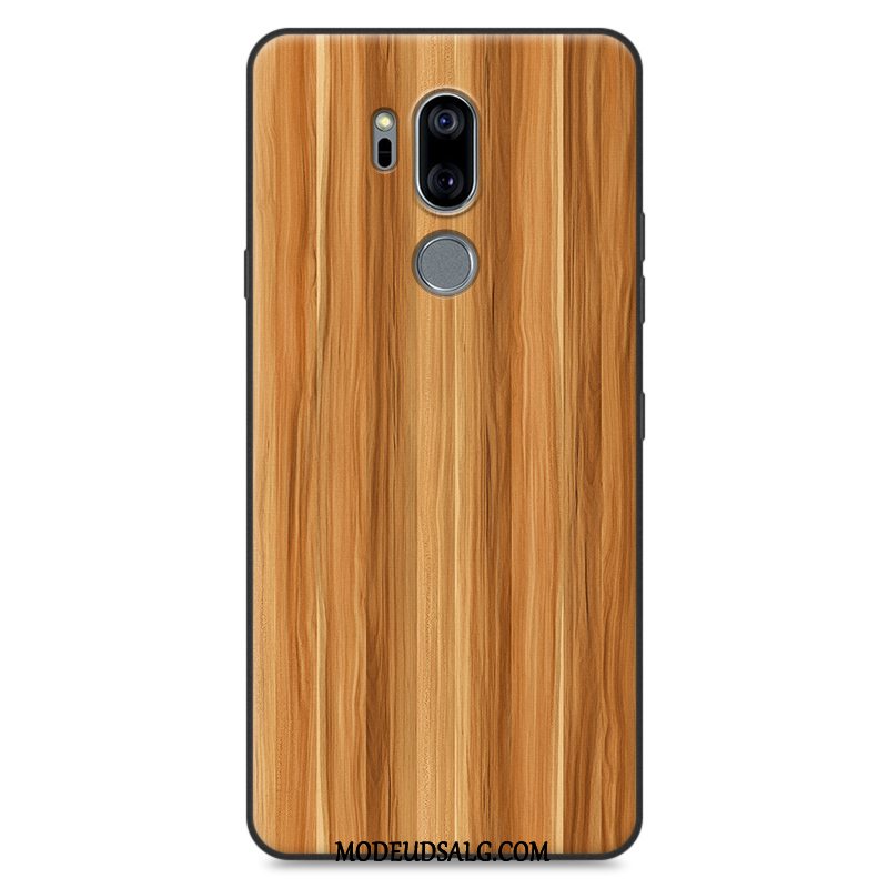 Lg G7 Thinq Etui Blød Malet Cover Sort Anti-fald