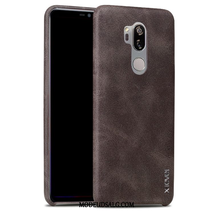 Lg G7 Thinq Etui Cover Business Læder Vintage Guld