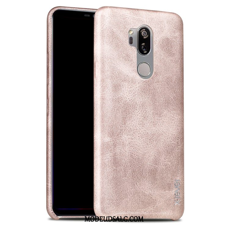 Lg G7 Thinq Etui Cover Business Læder Vintage Guld