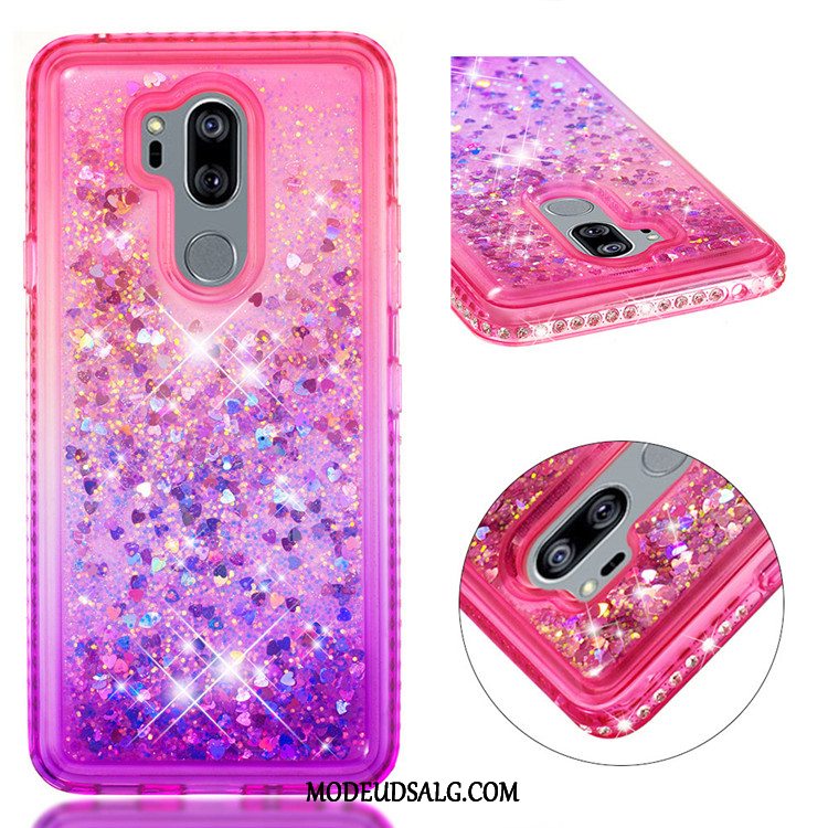 Lg G7 Thinq Etui Cover Lilla Farve Pulver Anti-fald