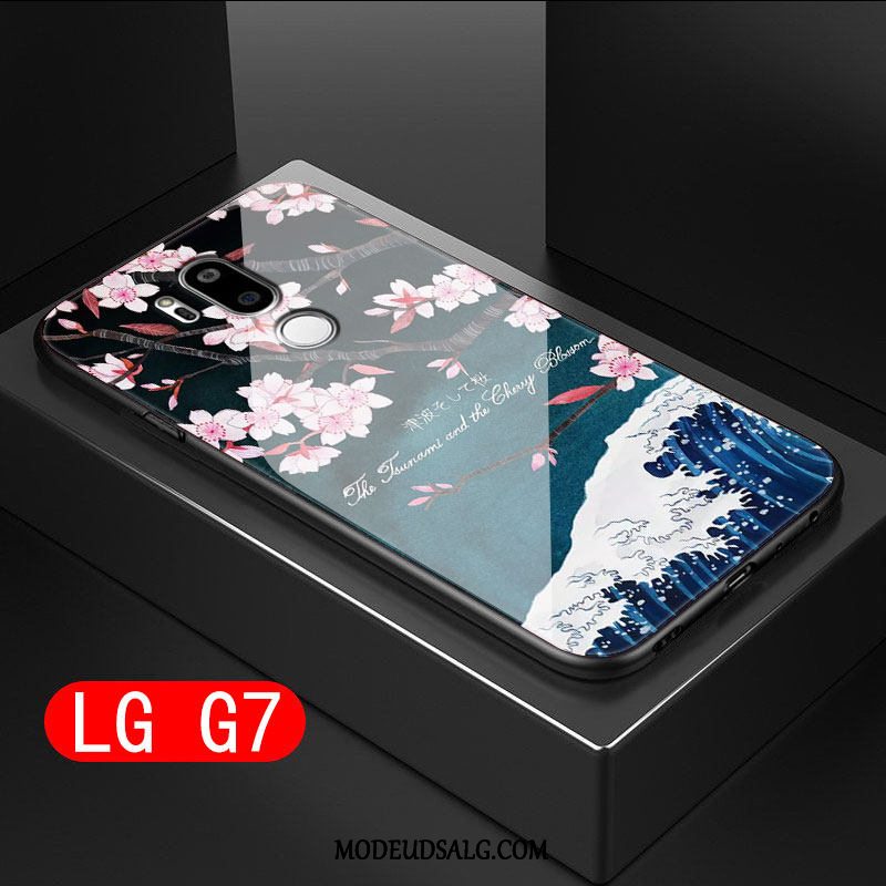 Lg G7 Thinq Etui Kunst Alt Inklusive Glas Grøn Blomster