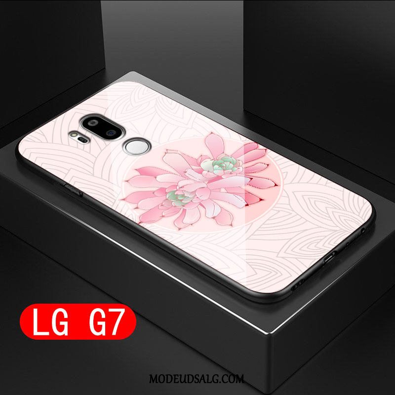 Lg G7 Thinq Etui Kunst Alt Inklusive Glas Grøn Blomster