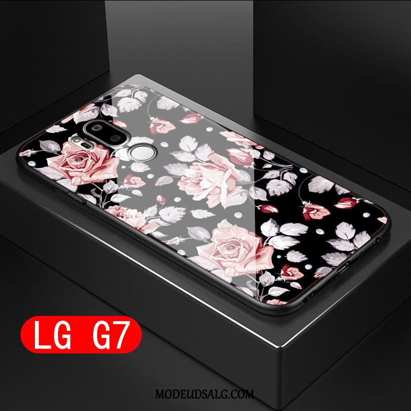 Lg G7 Thinq Etui Kunst Alt Inklusive Glas Grøn Blomster