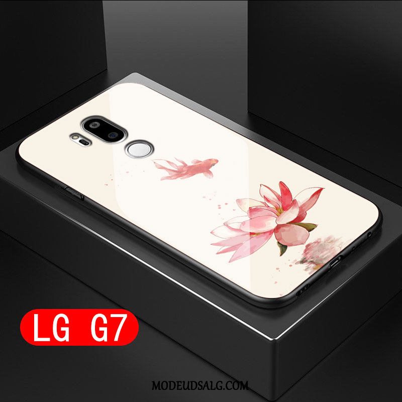 Lg G7 Thinq Etui Kunst Alt Inklusive Glas Grøn Blomster