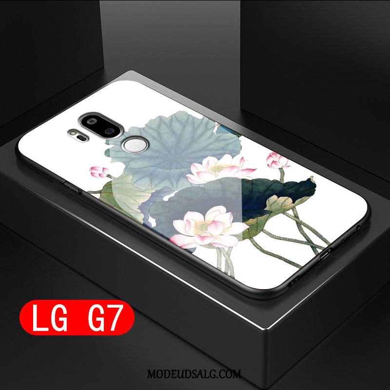 Lg G7 Thinq Etui Kunst Alt Inklusive Glas Grøn Blomster