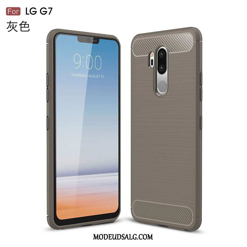 Lg G7 Thinq Etui Skridsikre Cover Beskyttelse Blød Cyan