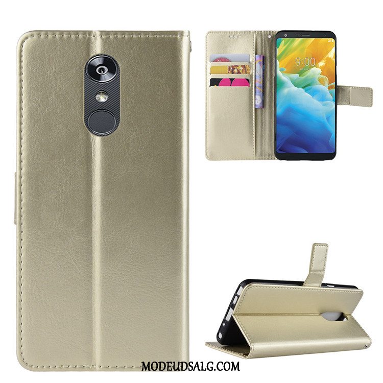 Lg Q Stylus Etui Guld Beskyttelse Cover Hængende Ornamenter Folio