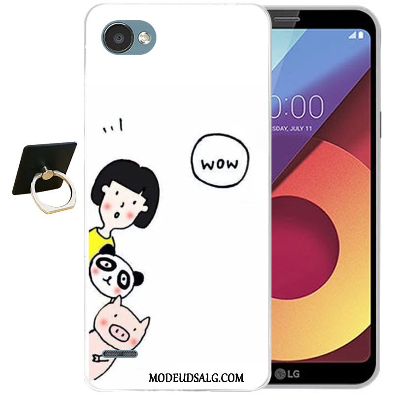 Lg Q6 Etui Farve Relief Cartoon Blød Gennemsigtig