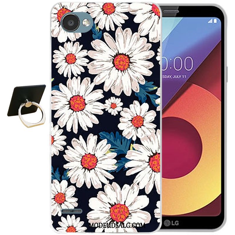 Lg Q6 Etui Farve Relief Cartoon Blød Gennemsigtig