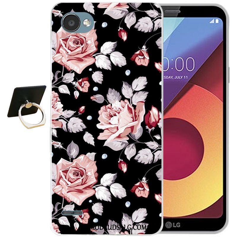 Lg Q6 Etui Farve Relief Cartoon Blød Gennemsigtig