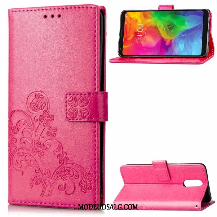 Lg Q7 Etui / Cover Mode Lilla Simple Silikone Anti-fald