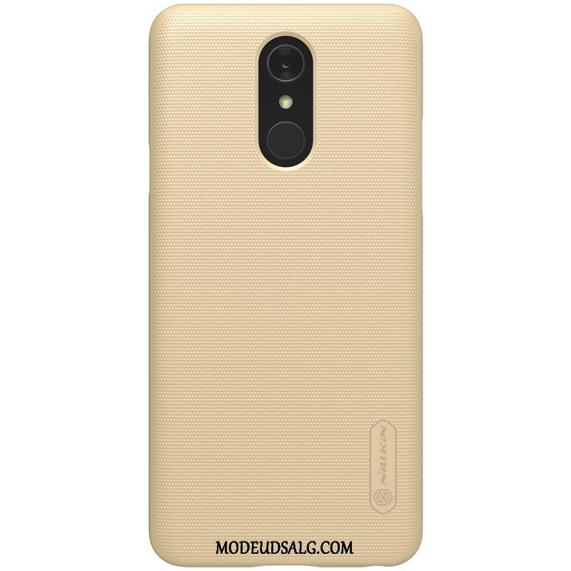 Lg Q7 Etui Membrane Beskyttelse Guld Nubuck Høj