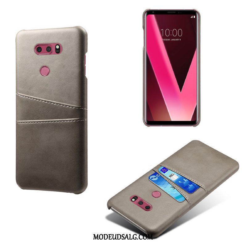 Lg V30 Etui Business Af Personlighed Gul Cover Læder