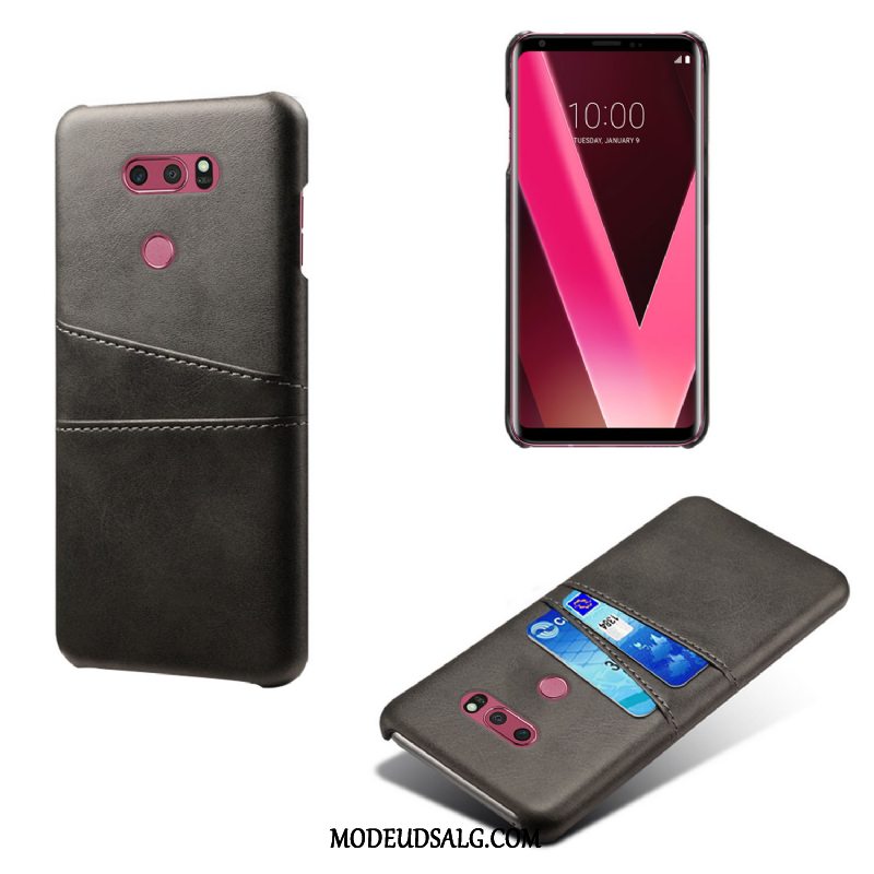 Lg V30 Etui Business Af Personlighed Gul Cover Læder