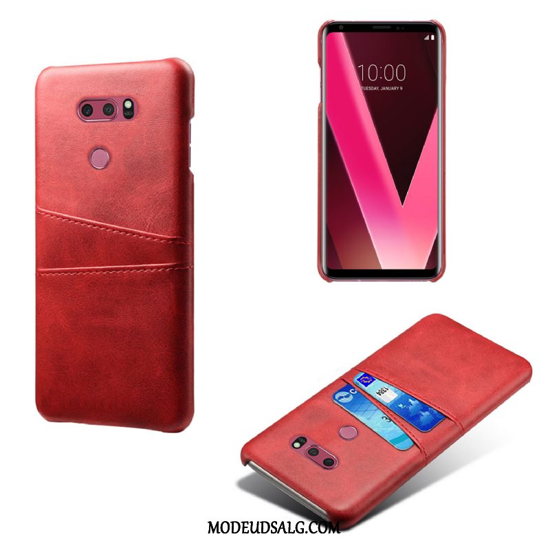 Lg V30 Etui Business Af Personlighed Gul Cover Læder