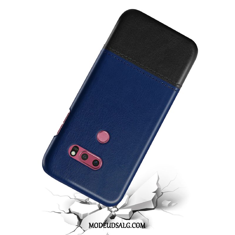 Lg V30 Etui Cover Anti-fald Sort Splejsning Lædertaske