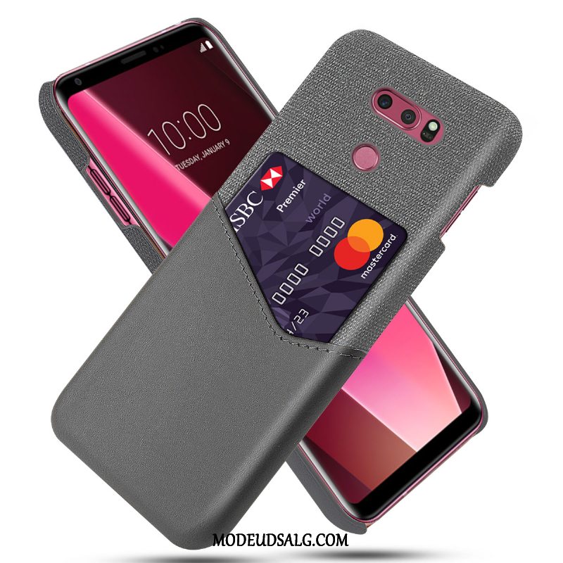 Lg V30 Etui / Cover Læder Business Af Personlighed Gul Anti-fald