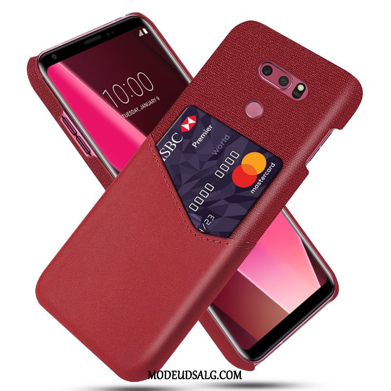 Lg V30 Etui / Cover Læder Business Af Personlighed Gul Anti-fald