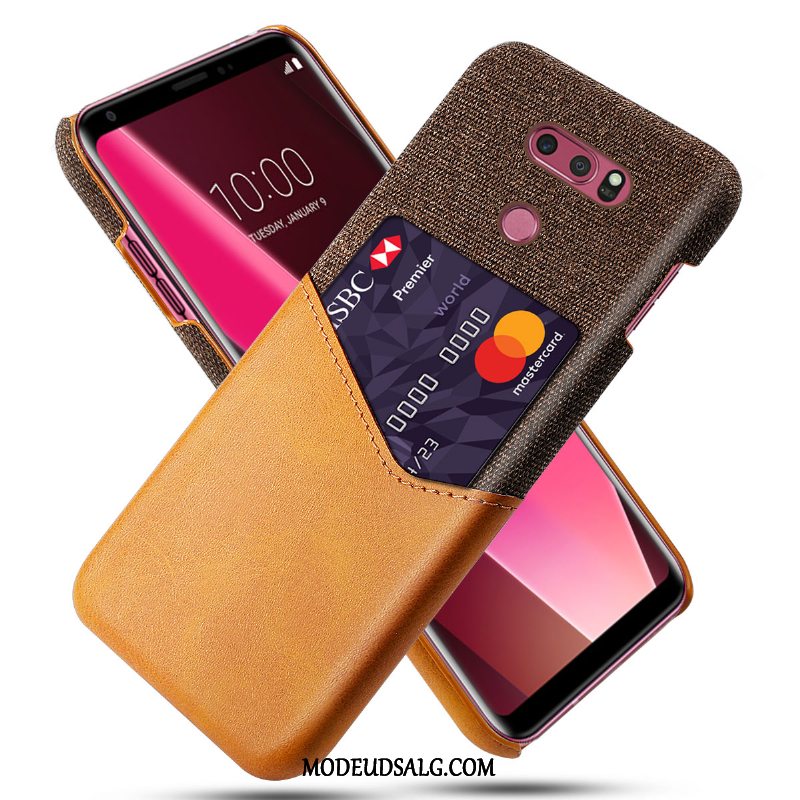 Lg V30 Etui / Cover Læder Business Af Personlighed Gul Anti-fald