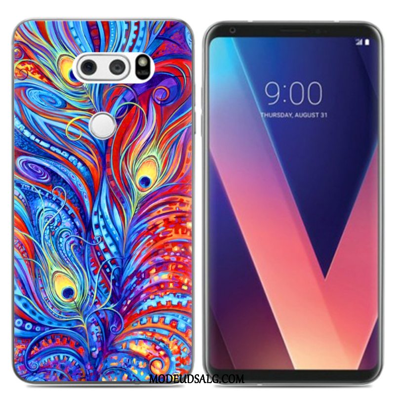 Lg V30 Etui / Cover Simple Kreativ Blød Blå Alt Inklusive