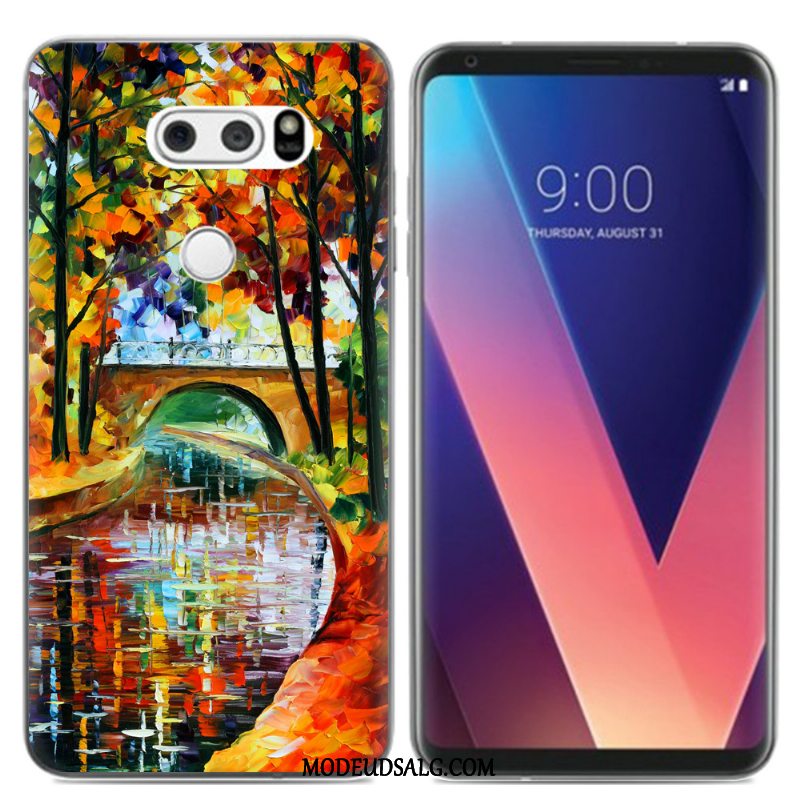 Lg V30 Etui / Cover Simple Kreativ Blød Blå Alt Inklusive