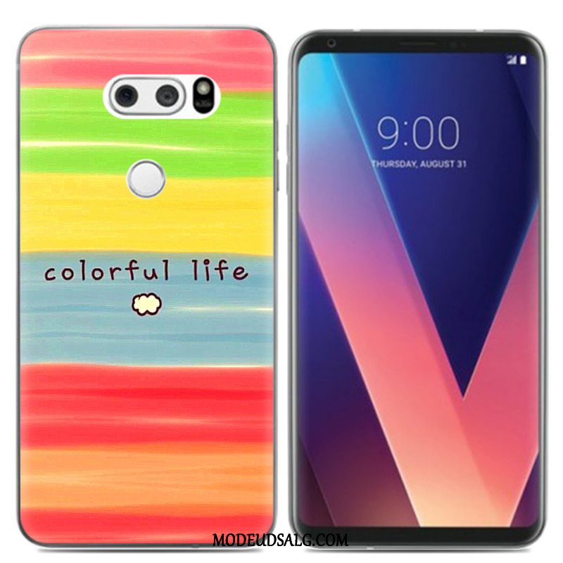 Lg V30 Etui / Cover Simple Kreativ Blød Blå Alt Inklusive