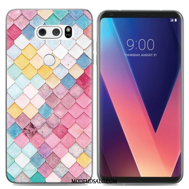 Lg V30 Etui / Cover Simple Kreativ Blød Blå Alt Inklusive