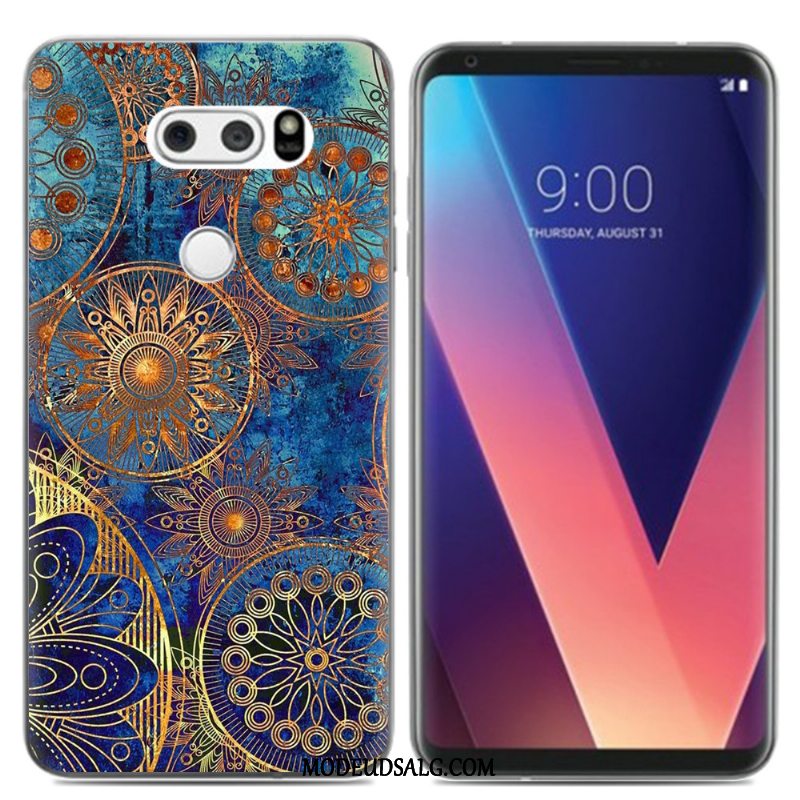 Lg V30 Etui / Cover Simple Kreativ Blød Blå Alt Inklusive