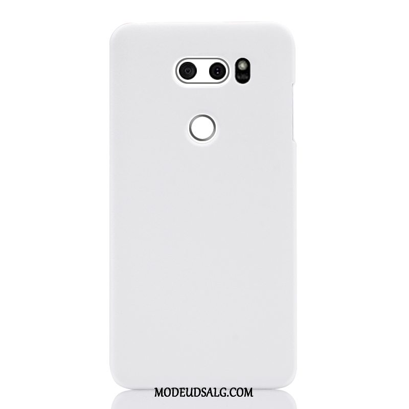 Lg V30 Etui Udstrålende Hård Nubuck Ren Beskyttelse