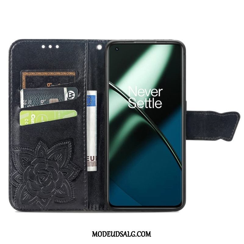 Læder Cover OnePlus 11 5G Barok Sommerfugl