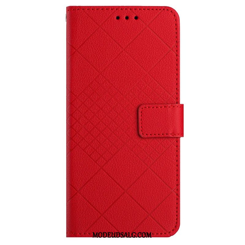 Læder Cover Oneplus 12r Strappy Diamanter