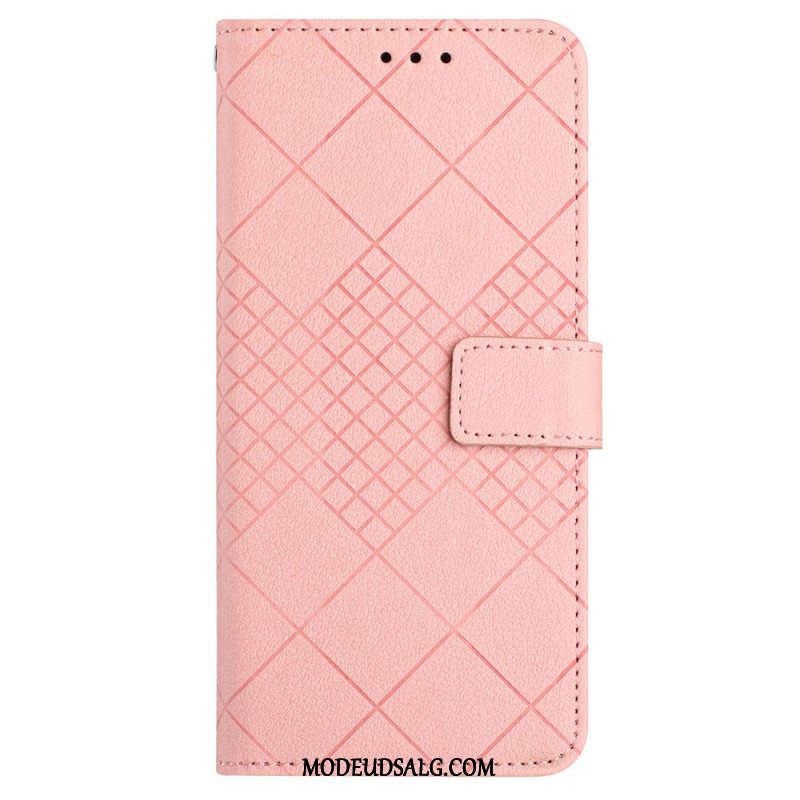 Læder Cover Oneplus 12r Strappy Diamanter