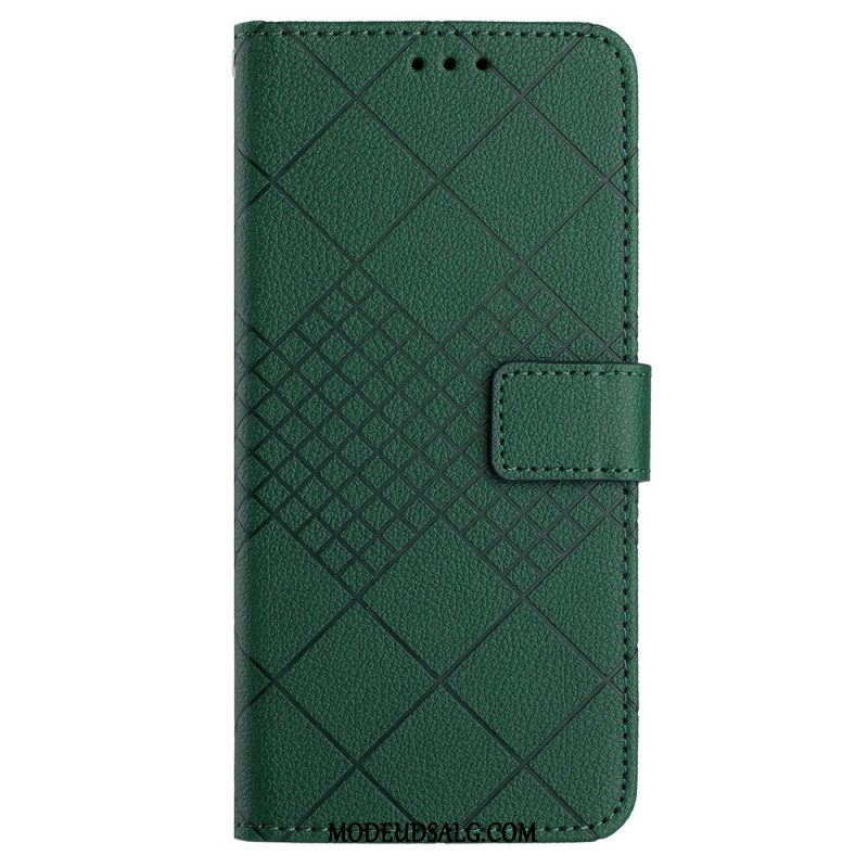 Læder Cover Oneplus 12r Strappy Diamanter