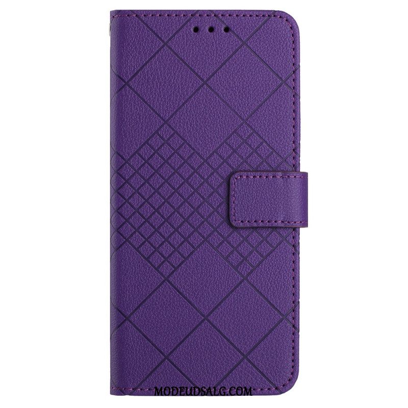 Læder Cover Oneplus 12r Strappy Diamanter