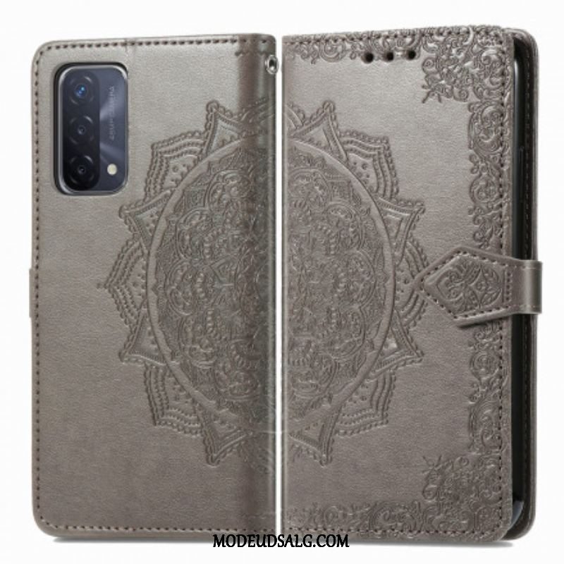 Læder Cover Oppo A54 5G / A74 5G Mandala Middelalder