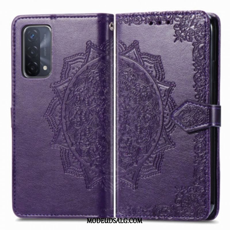 Læder Cover Oppo A54 5G / A74 5G Mandala Middelalder