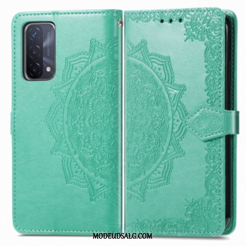 Læder Cover Oppo A54 5G / A74 5G Mandala Middelalder