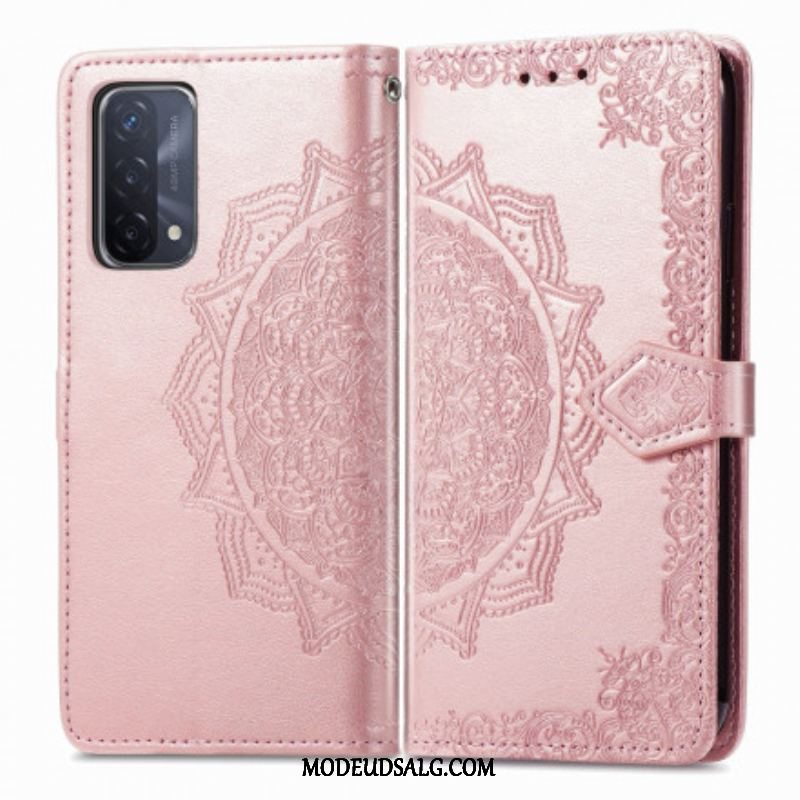 Læder Cover Oppo A54 5G / A74 5G Mandala Middelalder