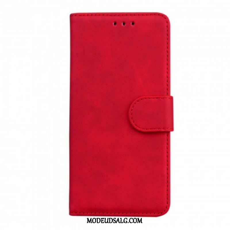 Læder Cover Oppo A54 5G / A74 5G Monokrom Lædereffekt