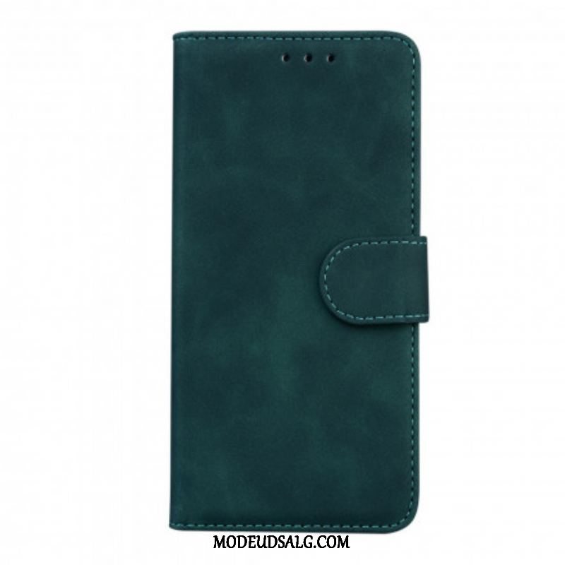 Læder Cover Oppo A54 5G / A74 5G Monokrom Lædereffekt