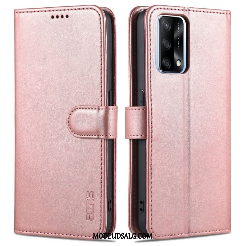 Læder Cover Oppo A74 4G Azns Lædereffekt