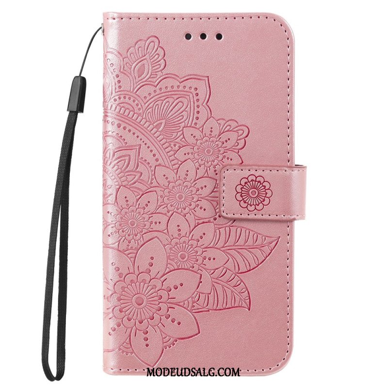 Læder Cover Oppo A98 5g Telefon Etui Mandala Print Med Rem