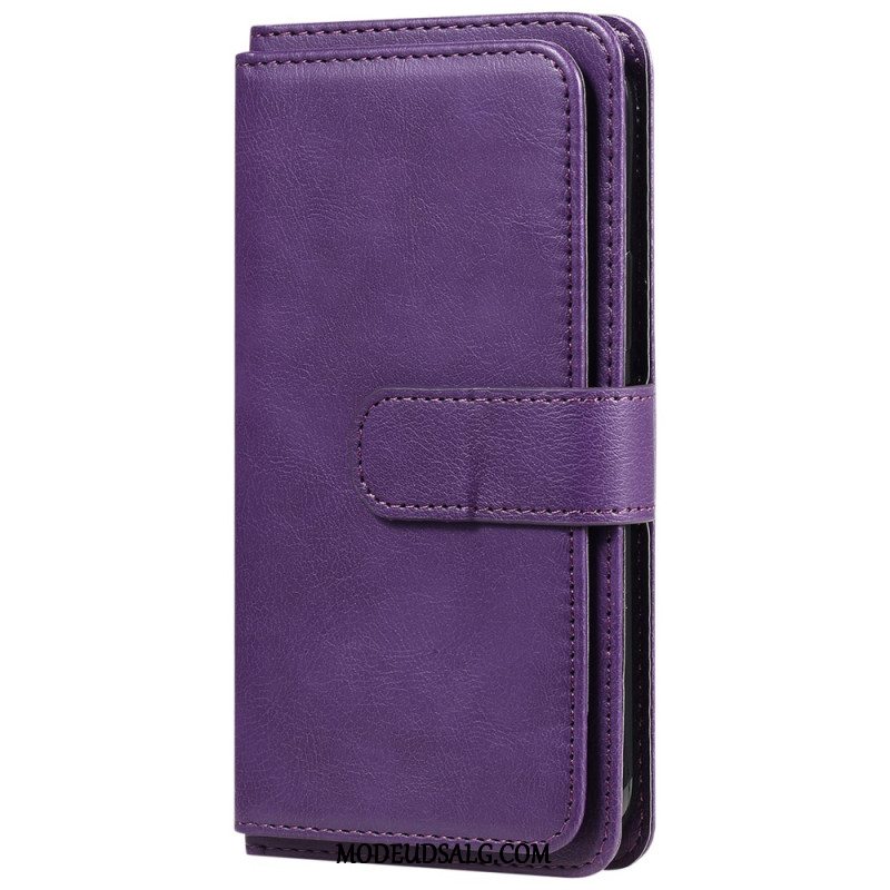 Læder Cover Oppo Reno 12 5g Telefon Etui 10 Kortholdere