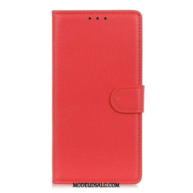 Læder Cover Samsung Galaxy A13 5G / A04s Litchi Tekstur