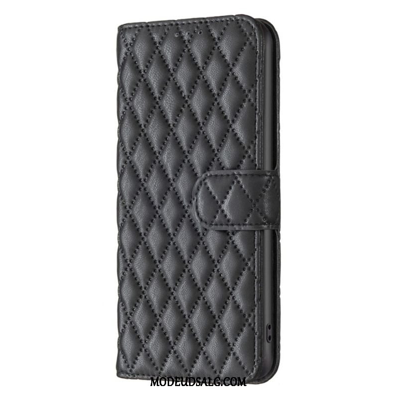 Læder Cover Samsung Galaxy A14 / A14 5G Quiltet Stil