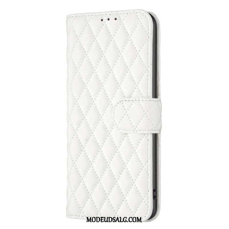 Læder Cover Samsung Galaxy A14 / A14 5G Quiltet Stil