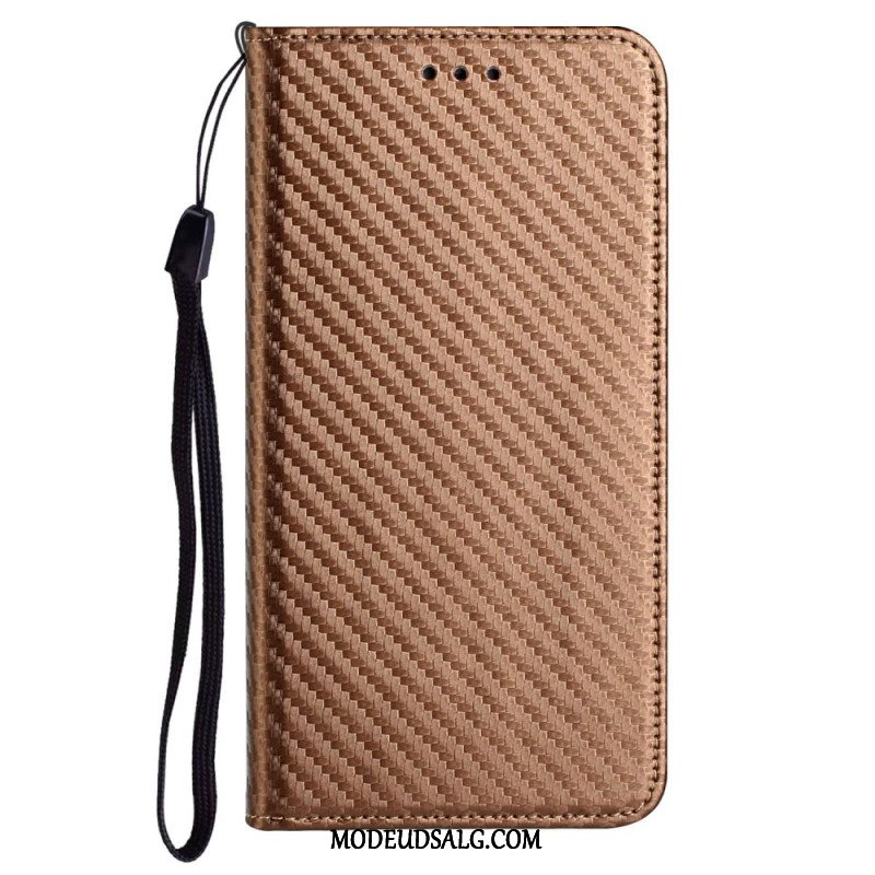 Læder Cover Samsung Galaxy A15 5g Kulfiber