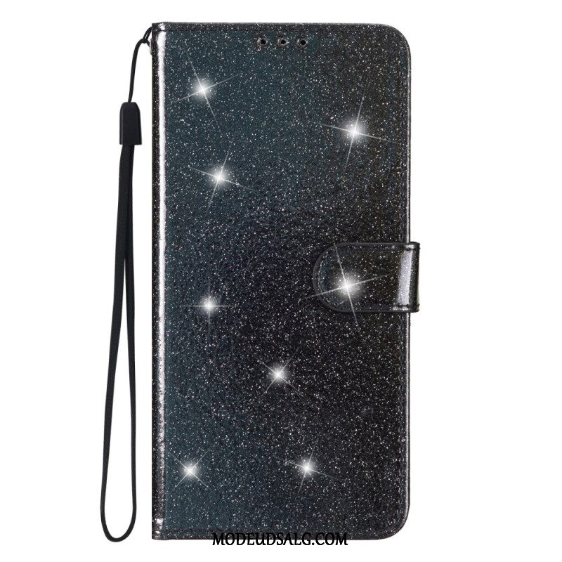 Læder Cover Samsung Galaxy A15 5g Telefon Etui Strappy Pailletter