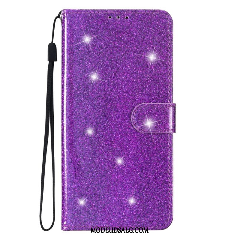 Læder Cover Samsung Galaxy A15 5g Telefon Etui Strappy Pailletter